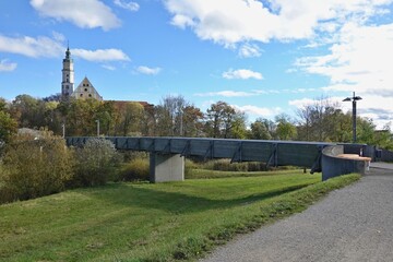  Donauwörth - Heilig Kreuz Kirche mit Steg