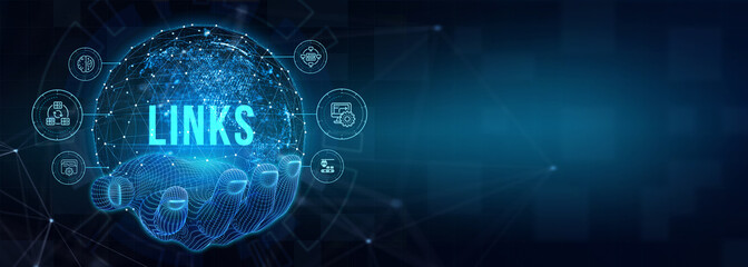Internet Links Concept. 3d illustration