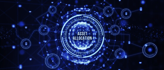 Asset allocation concept. 3d illustration