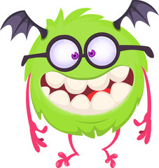 Cartoon funny monster illustration. Vector icon. Halloween design
