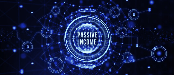 Passive income business concept. 3d illustration - obrazy, fototapety, plakaty