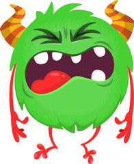 Cartoon funny monster illustration. Vector icon. Halloween design