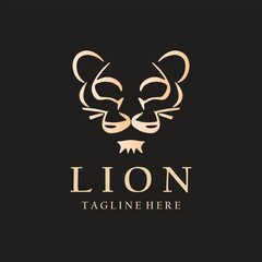 Lion logo design vector template.