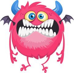 Cartoon funny monster illustration. Vector icon. Halloween design
