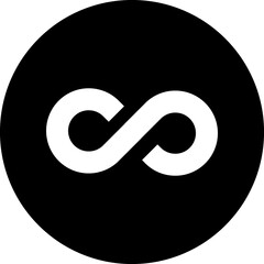 Infinity symbol icon. Limitless, endless, loop sign