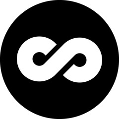 Infinity symbol icon. Limitless, endless, loop sign