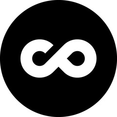 Infinity symbol icon. Limitless, endless, loop sign