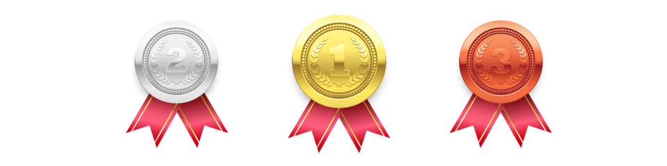 Award badge set. Medal icon.