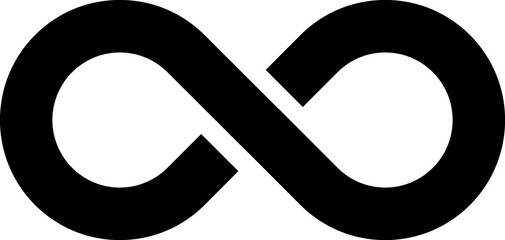 Infinity symbol icon. Limitless, endless, loop sign