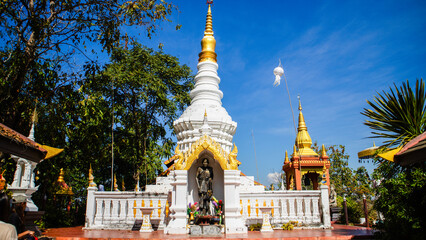  Wat Phra That Doi Phra Chan on the top hill of Doi Phra Chan mountain in Mae Tha, Lampang...