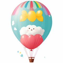 Colorful cute balloon in the sky