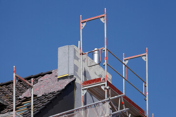 Bauger&uuml;st an einem Altbau,  Bremen, Deutschland