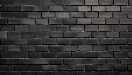 full frame black wall brick background texture