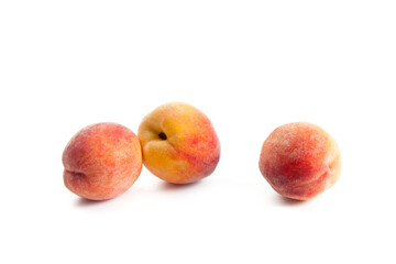 Peaches isolated on white background..