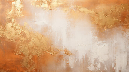 Obraz na płótnie Canvas Abstract rough green white gold art painting texture