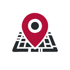 map pointer with gps icon