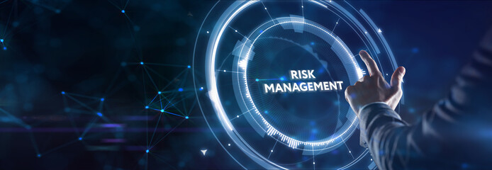 Risk Management and Assessment for Business Investment Concept. Business, Technology, Internet and...