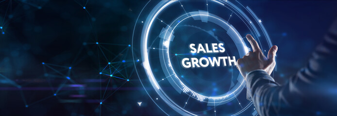 Sales growth, increase sales or business growth concept.
