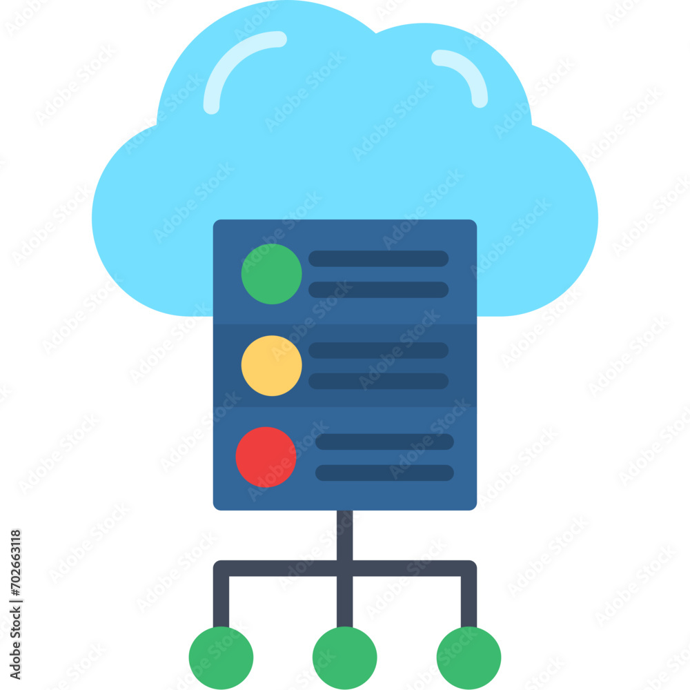 Poster cloud server icon