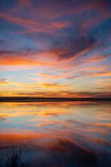sunset over the sebkha - tunisia