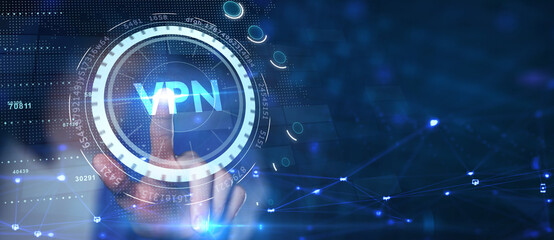 Business, Technology, Internet and network concept. VPN network security internet privacy...