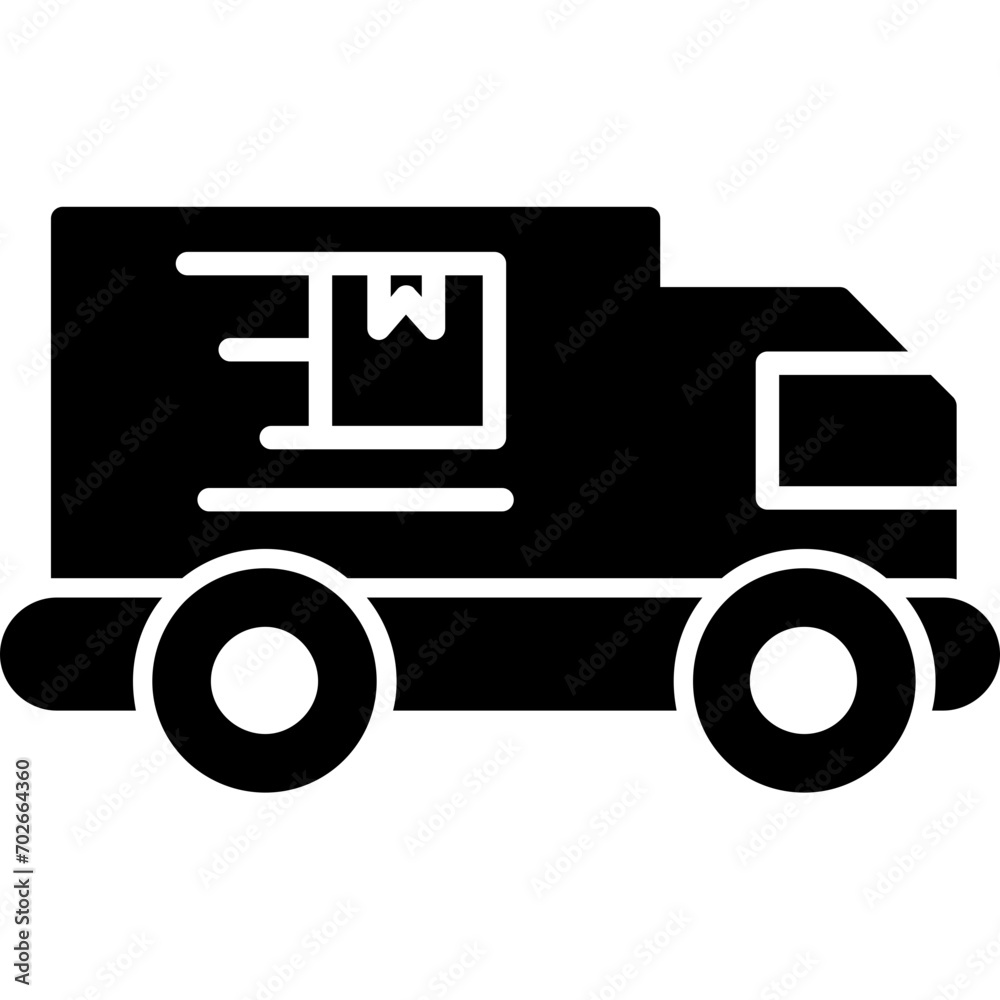 Poster delivery courier icon