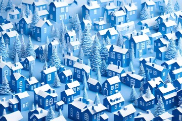 Invent a paper winter village tradition of hosting a grand paper lantern release ceremony to welcome the first snow