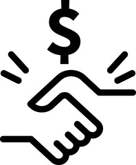 Banking, payment black icon