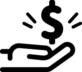 Banking, payment black icon