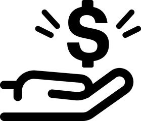 Banking, payment black icon