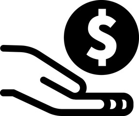 Banking, payment black icon