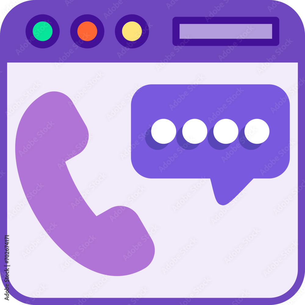 Canvas Prints phone chat icon