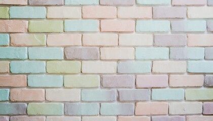 Fototapeta premium full frame colorful wall brick background texture