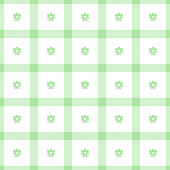 Naklejka premium Spring gingham pattern, seamless checked plaids. Pastel vichy background for print wrapping paper, gif card, invitation, Easter holiday design.