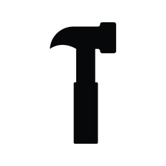 Hammer home improvement icon silhouette design isolated