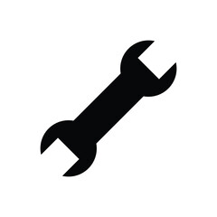 Wrench home improvement icon silhouette design isolated