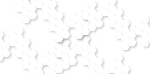 Abstract background with hexagons honeycomb technology texture. Hexagonal shape structure light seamless geometric background. Surface polygon pattern with digital hexagon and futuristic business.