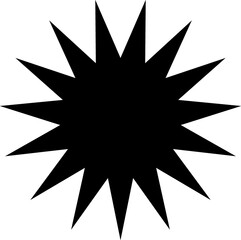 Star geometric shape black icon