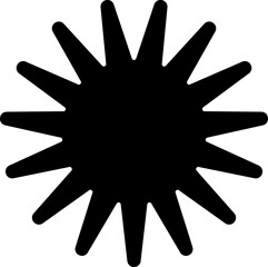 Star geometric shape black icon