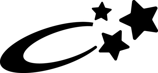 Star geometric shape black icon