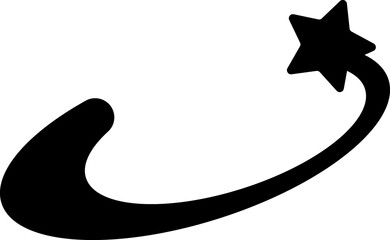 Star geometric shape black icon