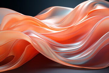 An animated 3D ribbon, winding and unwinding in a serene dance.