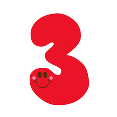 number font three