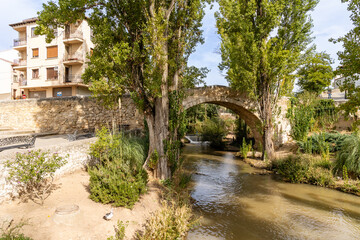 Fototapeta na wymiar buildings of the historic center of the city of Aranda de Duero in the province of Burgos, Spain