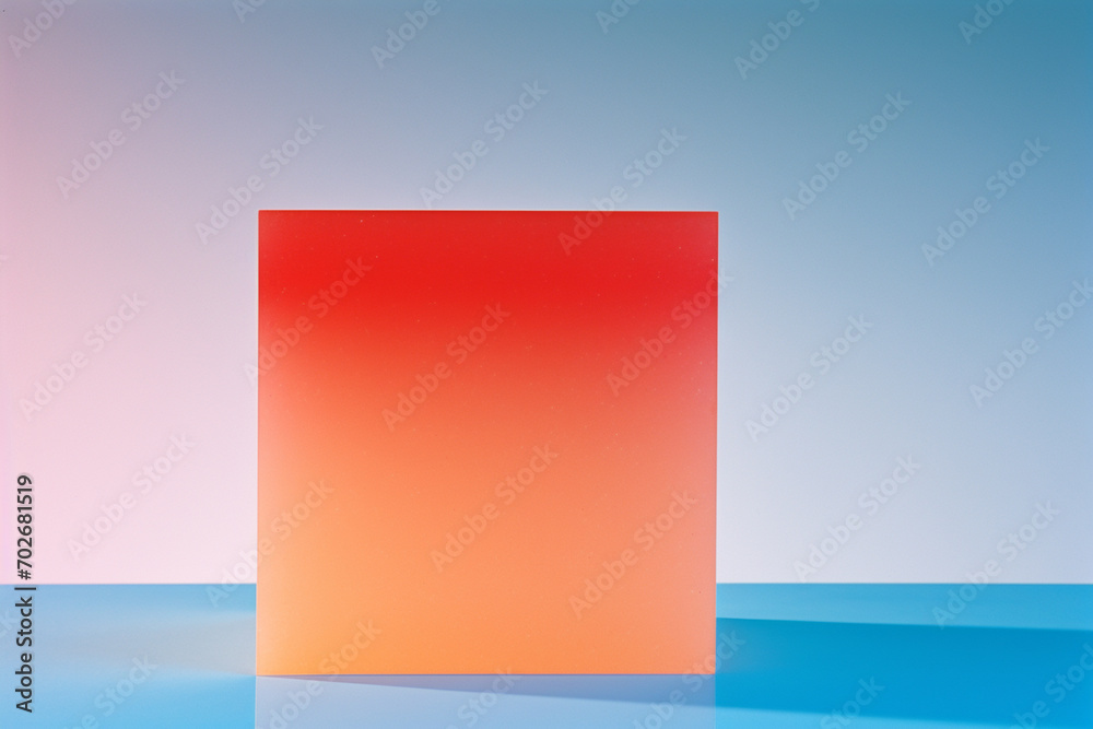 Poster a minimalist representation of vibrant gradients in symphony, showcasing the harmonious interplay of