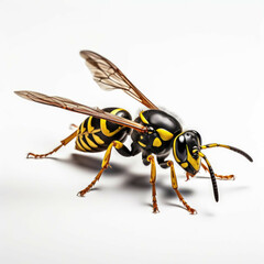 Wasp isolated on white background