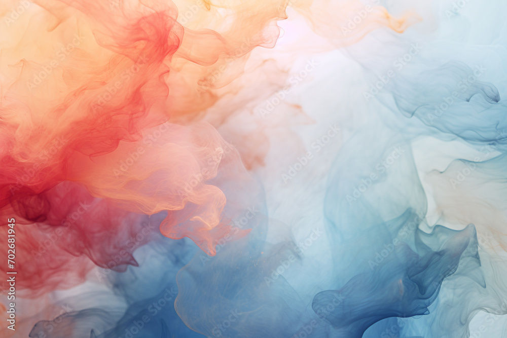 Aufkleber Muted watercolor-style abstraction, using subtle hues to create a gentle and artistic color combination.