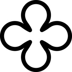 Abstract geometric y2k line black icon