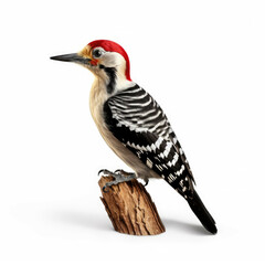Woodpecker isolated on white background