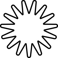 Abstract geometric y2k line black icon